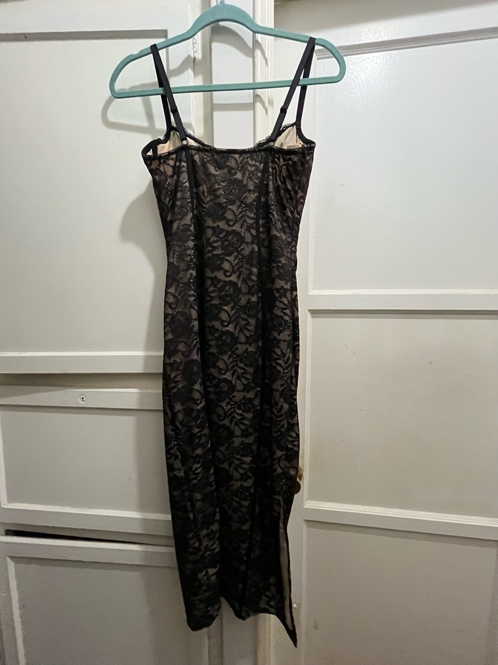 Popilush All-Lace Hourglass Corset Side Slit Midi Dress size SM NEW - Picture 3 of 16